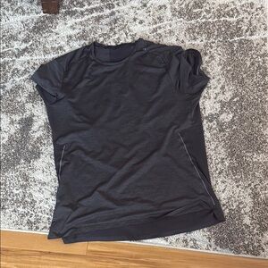 Gray Lululemon Short Sleeve Men T-Shirt